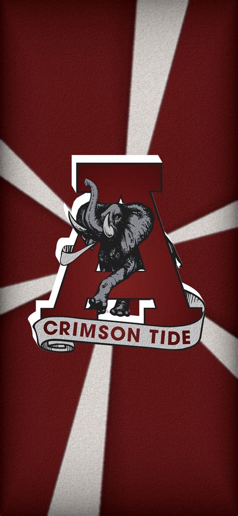 Alabama Crimson Tide Football Logo Iphone Wallpaper Alabama Football