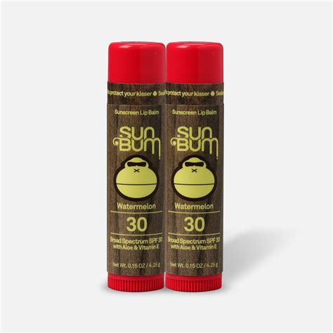 Fsa Eligible Sun Bum Lip Balm Spf 30 Watermelon 15 Oz 2 Pack