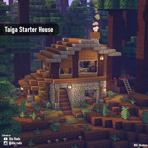 I decided to make a starter house for each biome... This is the Taiga ...