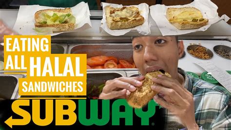 Eating All The HALAL SUBWAY Sandwiches Halal Subway Spain Las Arenas