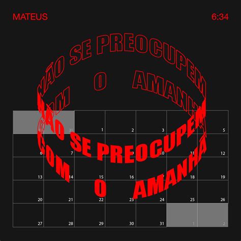 Mateus Por Isso N O Fiquem Preocupados O Dia De Amanh Pois