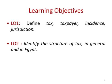 1 Lecture One Introduction To Tax Accounting 1 2 Learning Objectives