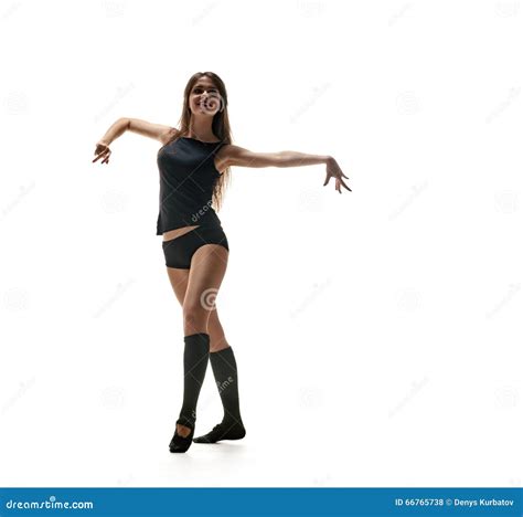 Graceful Woman Dancer Dancing Silhouette Stock Photo Image Of Beauty