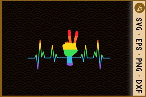 Lgbt Gay Pride Heartbeat Graphic By Liltwas Creative Fabrica