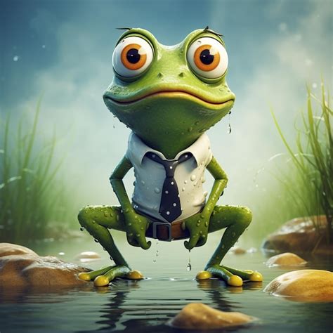 Premium AI Image | Funny frog illustration