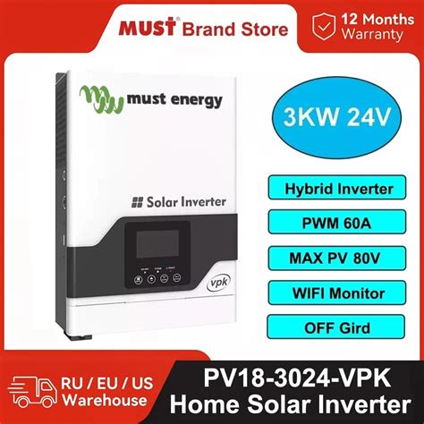 Must Energy Inversor Solar H Brido Controlador De Carga De A