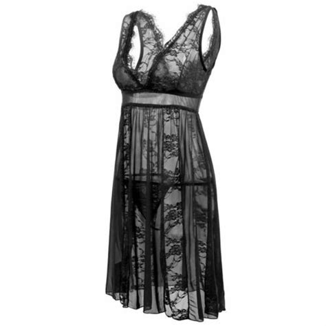 Plus Size Women Sexy Lingerie Babydoll Sleepwear Lace Dress Thong Pajamas Set US EBay