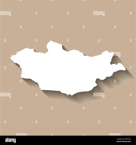 Mongolia Vector Country Map Silhouette Stock Vector Image Art Alamy