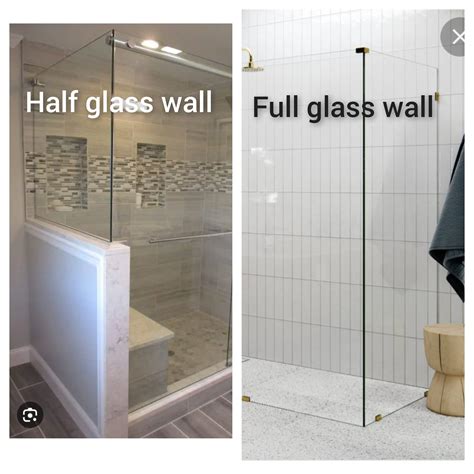 Half Glass Wall Vs Full Glass Wall For The Shower What Are The Pros