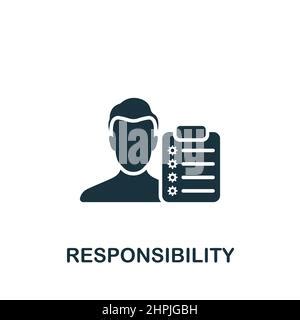 Social Responsibility Icon Monochrome Simple Element From Core Value