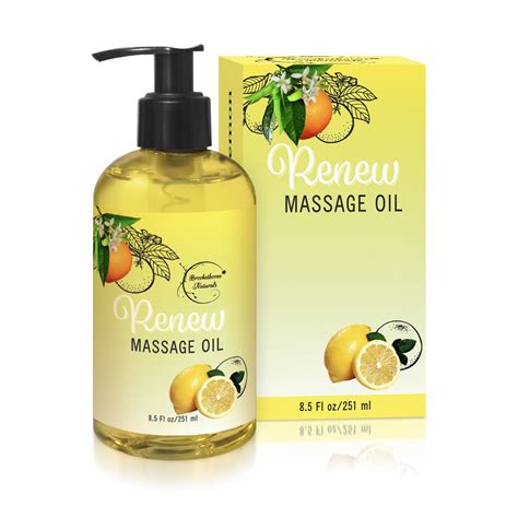 Massage Oil With Orange Lemon And Peppermint Essential Oil Etsy