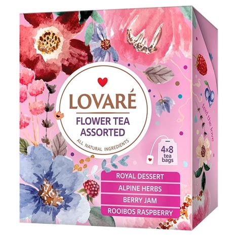 Lovare Flower Tea Assorted Elegancki Zestaw Herbat Kopertowych