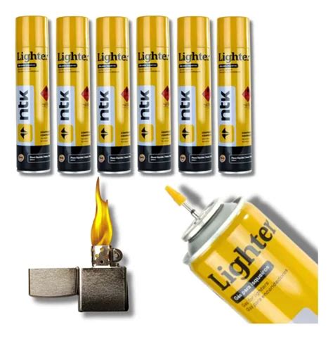 Gás Butano Para Isqueiro - Kit 6 Refil Gás Butano Para Isqueiro 300ml Lata Ntk Atacado | MercadoLivre