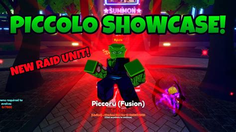 Max Level Piccolo Showcase New Raid Unit In Anime Adventures Youtube