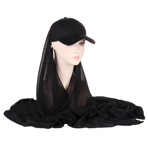 Muslim Hijab Cap Fashion Baseball Cap Jersey Skirt Hat Solid Instant