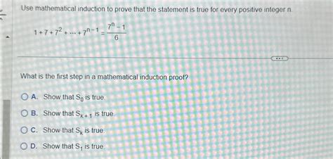 Solved Use Mathematical Induction To Prove That The Chegg