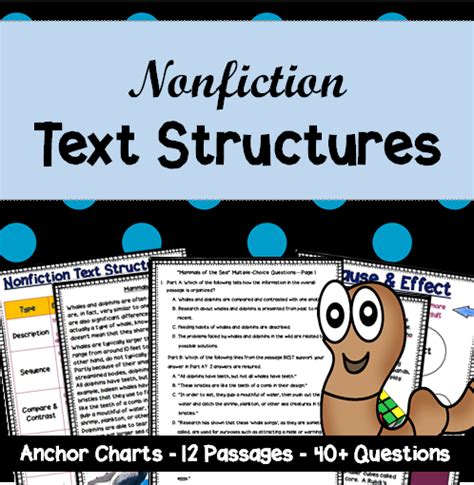 Nonfiction Text Structures Worksheets Color By Code Off