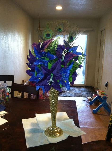 Peacock Wedding Centerpiece Peacock Wedding Centerpieces Peacock Wedding Theme Peacock Party