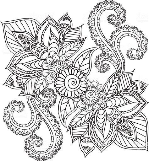 Henna Coloring Pages Abstract K5 Worksheets