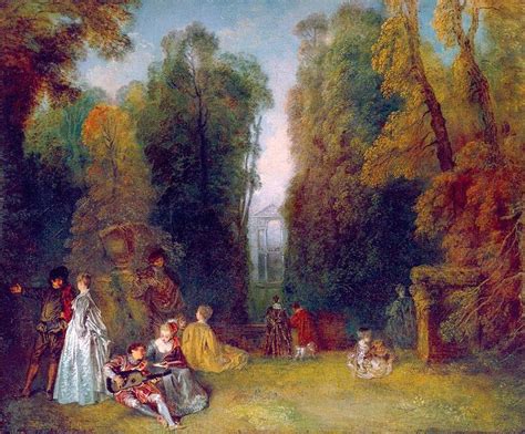 Gemälde Reproduktionen Perspektive 1718 von Jean Antoine Watteau