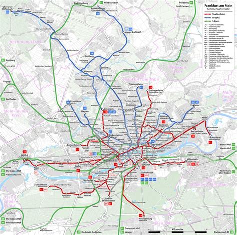 Frankfurt am Main Public Transportation Map by Maximilian Dörrbecker on