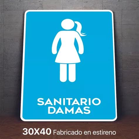 Señalamiento Sanitarios Baños Mujeres Damas Letrero 30x40 Meses sin