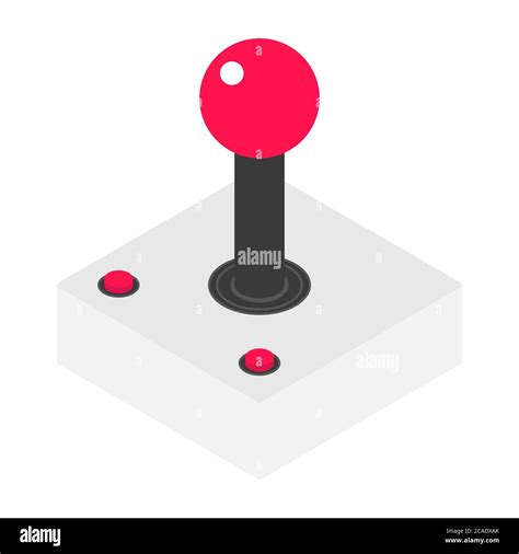 Isometric Retro Joystick Icon Video Game Controller Vector