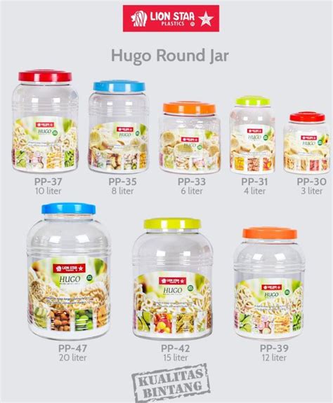 Toples Unik Dn Cantik Lion Star Pp Hugo Round Jar Litre Toples