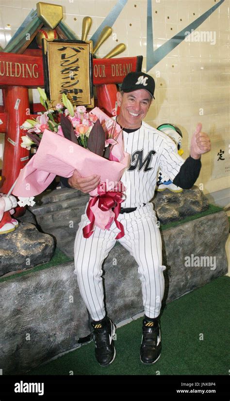 Tokyo Japan Lotte Marines Manager Bobby Valentine Poses For Photos