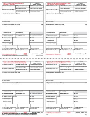 Fillable Online Form W Wage And Tax Statement Omb Fax