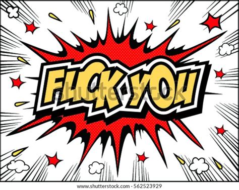 Lettering Fuck Comic Text Sound Bubble Stock Vector Royalty Free Shutterstock