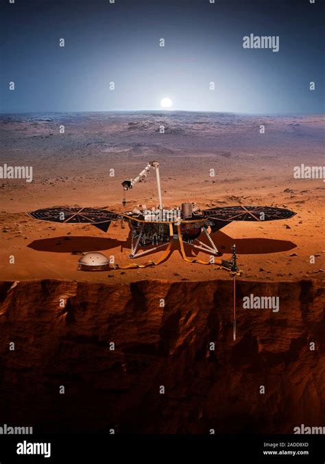 Insight Lander On Mars Cutaway Illustration Of Nasas Insight Lander