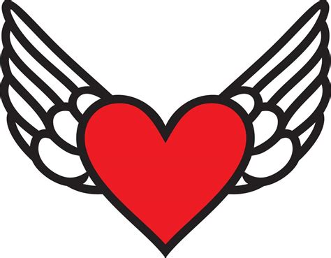 Heart With Angel Wings 4692480 Vector Art At Vecteezy