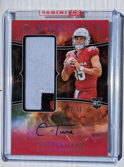 Panini Origins Clayton Tune Rookie Jumbo Jersey Autograph Red