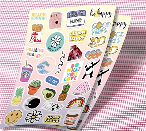 Small And Large Aesthetic Stickers For Phone Case 11 Inc Etsy