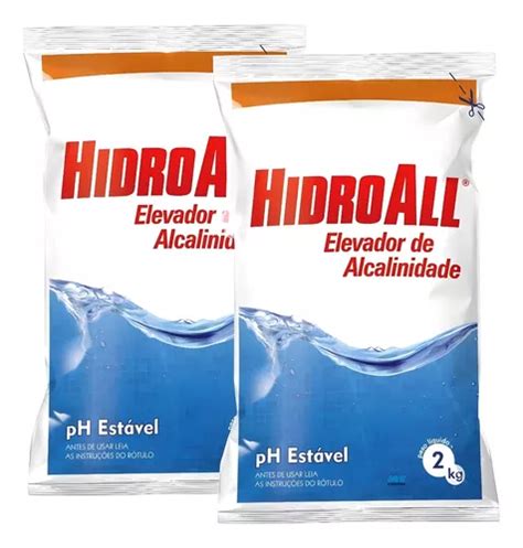 Elevador De Alcalinidade Piscina Ph Estável 2 Kg Kit C 2 Frete grátis