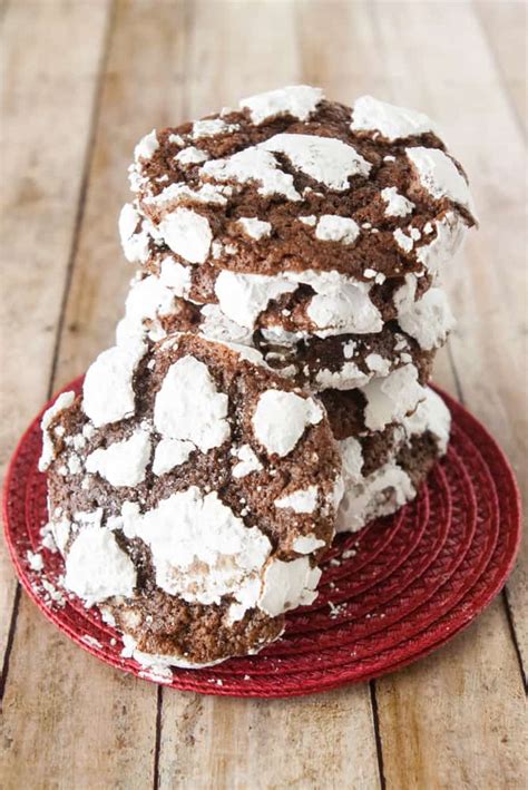 Chocolate Crackle Top Cookies - Mindee's Cooking Obsession