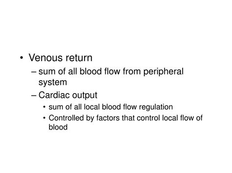 Ppt Cardiac Output And Venous Return Powerpoint Presentation Free