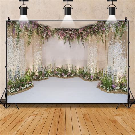 Amazon Leowefowa 10x8ft Vinyl Wedding Backdrop Cradle Ceremony