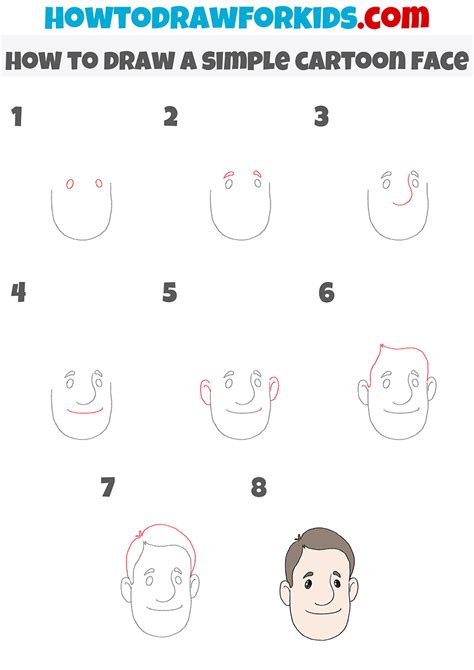 How To Draw A Simple Cartoon Face Easy Drawing Tutorial For Kids