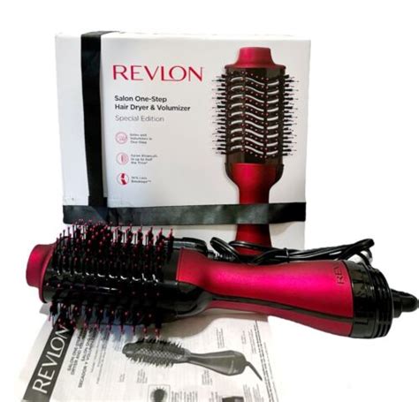 Revlon One Step Volumizer Original Hair Dryer And Hot Air Brush Red Special Ebay