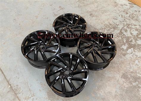 18” Vw Spielberg Style Wheels Full Gloss Black Cmwheels