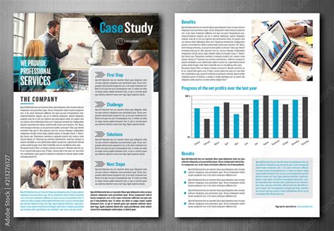 Case Study Layout Stock Vorlage Adobe Stock