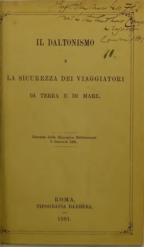 Daltonismo Nel 1881 Lorigine Del Problema In Ferrovia E Marittimo