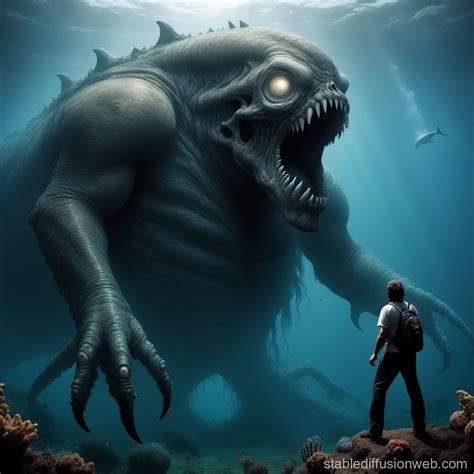 Terrifying Giant Sea Monster and Thalassophobia | Stable Diffusion Online