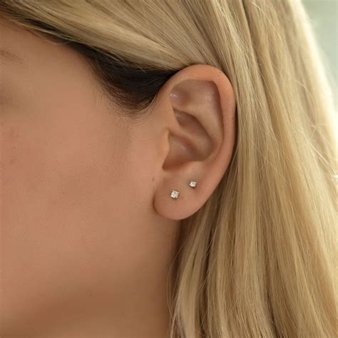 Tiny Crystal Studs Set Earings Piercings Ear Piercing Studs