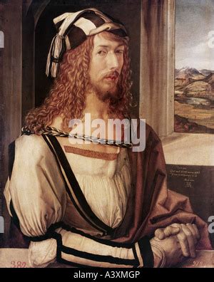 Albrecht Durer Self Portrait 1498 Prado Museum Madrid Stock Photo Alamy