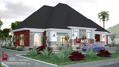 Bedroom Bungalow Rf Nigerian Building Designs