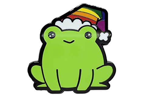 Gay Frog Pin Chibi Lgbt Frog Enamel Pin In Hat With Rainbow Want It All