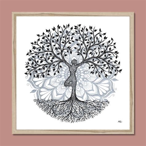 Mandala Wall Art Tree of Life Mandala Yoga Art Mandala Print Tree of ...